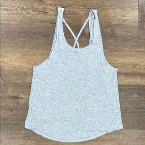 Aerie Gray Sleeveless Low Back Tank Top